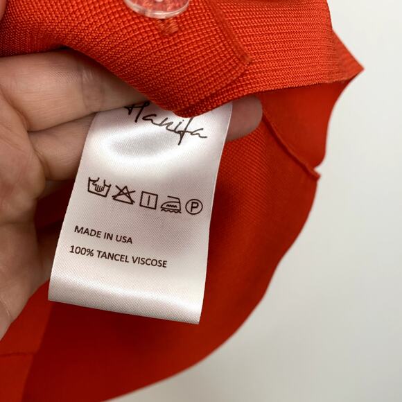 Hanifa Robyn Dress in Flame Red Two Piece Skirt Set Womens XS - Picture 7 of 16